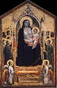 GIOTTO di Bondone Throning God mother with the child Spain oil painting artist